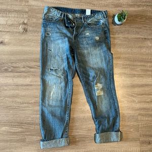H&M Size 26 Distressed Boyfriend Jeans